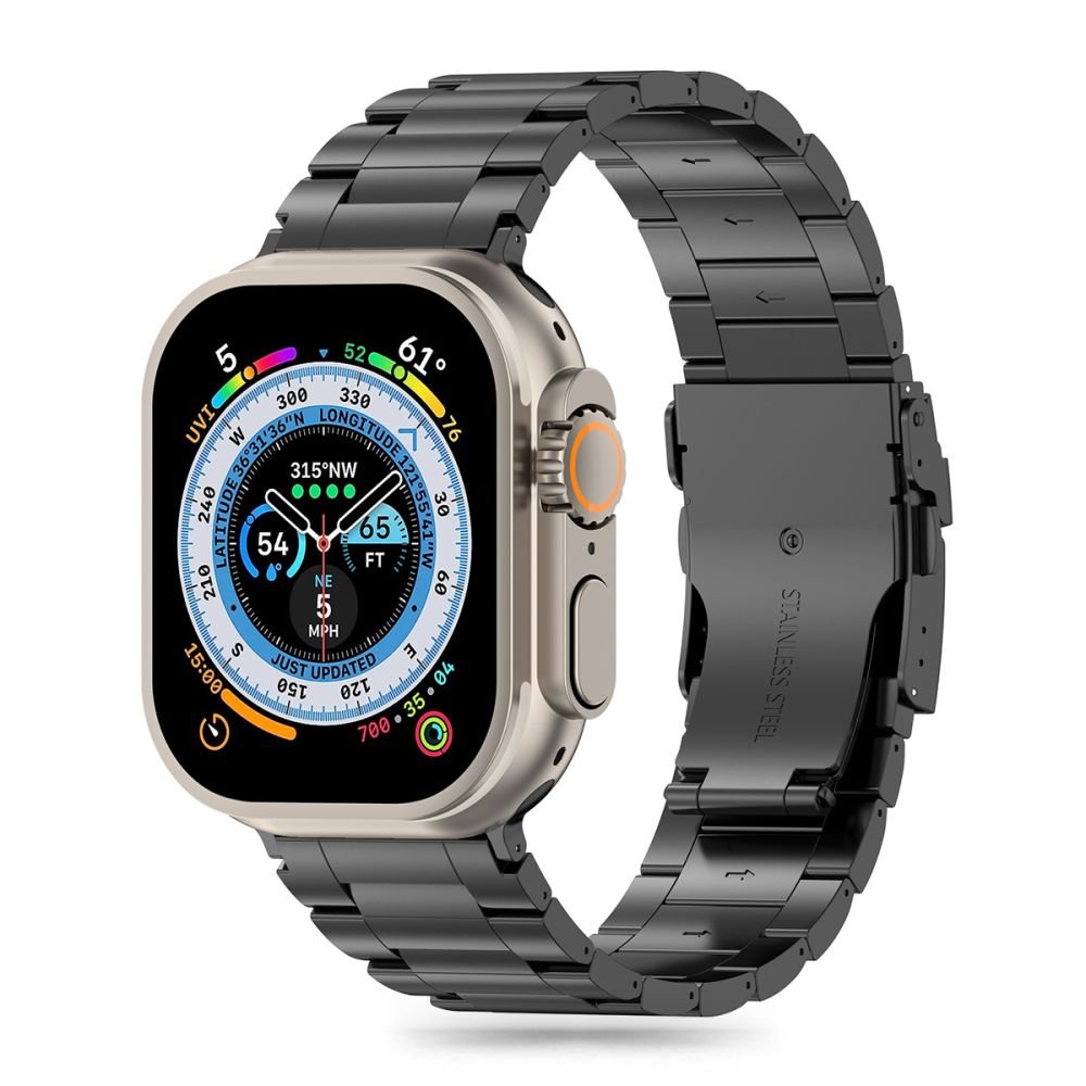 Tech - Protect Λουράκι Apple Watch 4 / 5 / 6 / 7 / 8 / 9 / SE / ULTRA 1 / ULTRA 2 - 42 / 44 / 45 / 49 mm Stainless Pro από Ανοξείδωτο Ατσάλι - Black