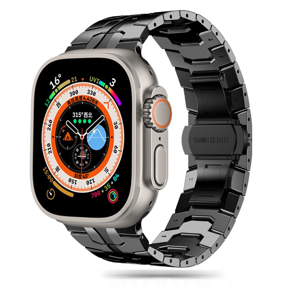 Tech - Protect Λουράκι Apple Watch 8/9/10/11 - SE (1/2/3) - Ultra (1/2/3) – 44/45/46/49mm Stainless Line από Ανοξείδωτο Ατσάλι - Black
