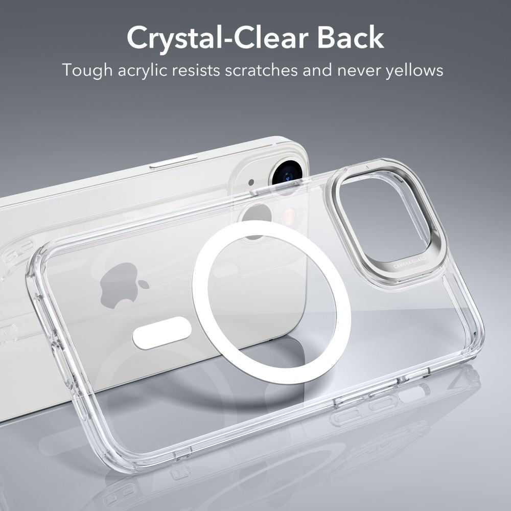 ESR iPhone 14 Plus Classic Kickstand Halolock MagSafe Σκληρή Θήκη με Πλαίσιο Σιλικόνης και Stand - Διάφανη