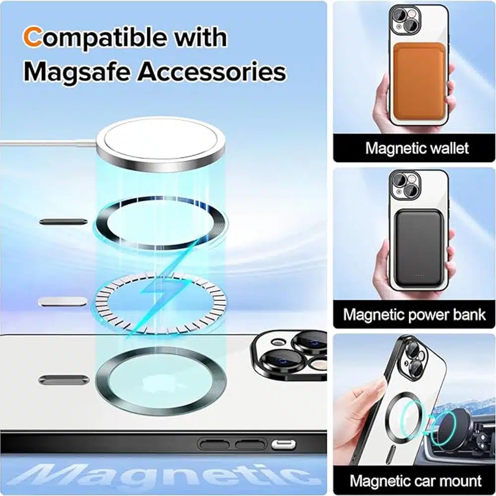 Techsuit iPhone 15 - Luxury Crystal MagSafe - Θήκη Σιλικόνης - Black