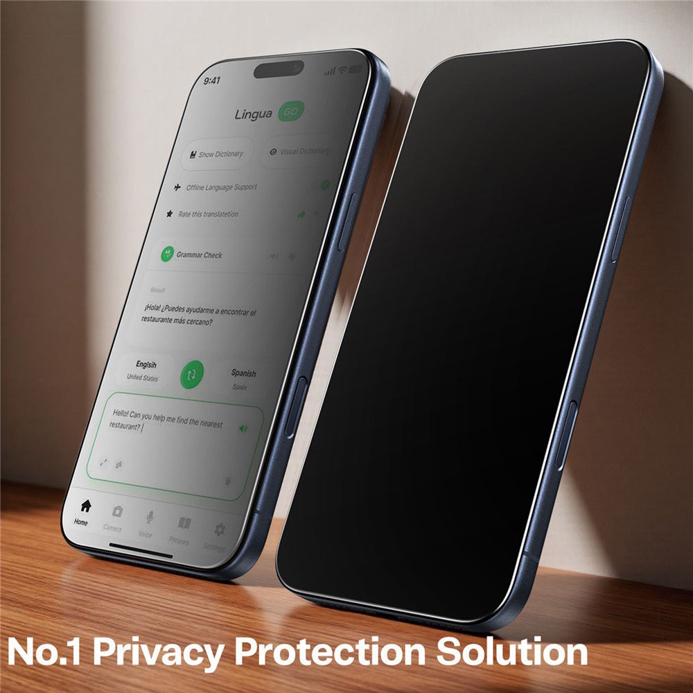 Torras iPhone 17 Pro - Full Screen Αντιχαρακτικό Γυαλί Οθόνης - GlassGo Install Master - Privacy