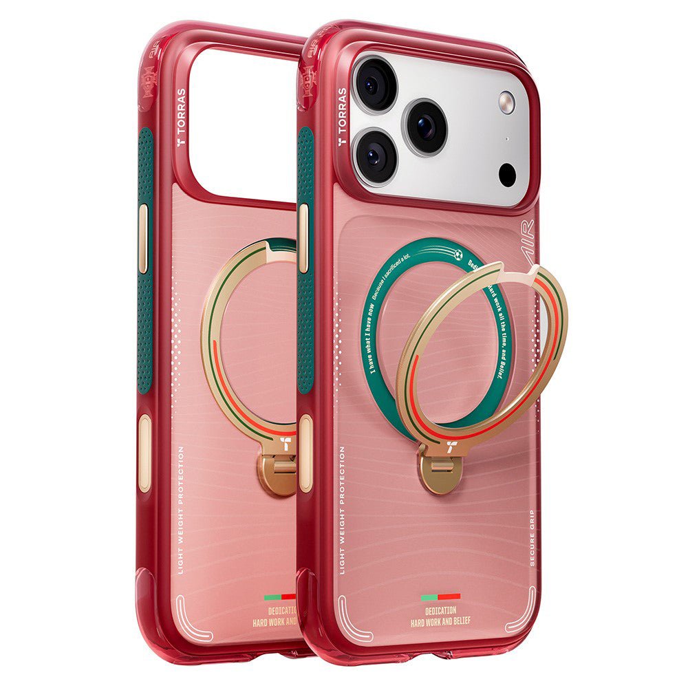 Torras iPhone 17 Pro Max - Σκληρή θήκη με Περιστρεφόμενο Stand / MagSafe - Ostand O3 Air Series - Wave of Passion