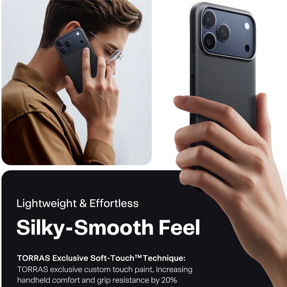 Torras iPhone 17 Pro Max - Θήκη Σιλικόνης με MagSafe - SlimFit Series - Black