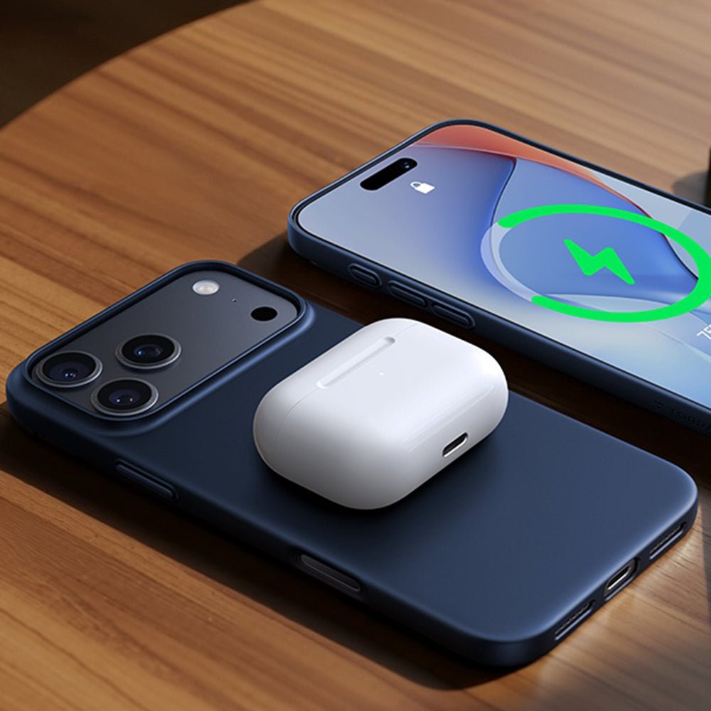 Torras iPhone 18 Pro / iPhone 17 Pro - Σκληρή Θήκη με Πλαίσιο Σιλικόνης και MagSafe - OriginFit-Mag Series - Deep Blue