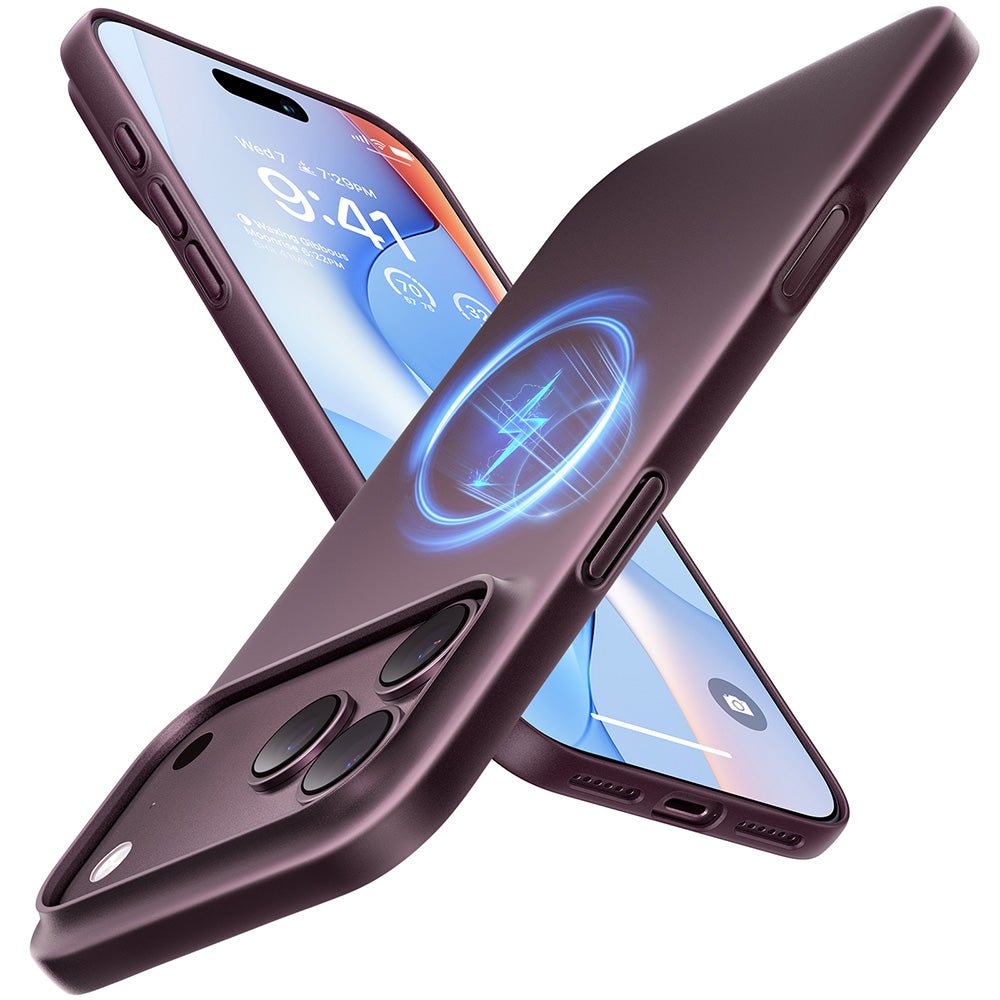 Torras iPhone 18 Pro / iPhone 17 Pro - Σκληρή Θήκη με Πλαίσιο Σιλικόνης και MagSafe - OriginFit-Mag Series - Purple