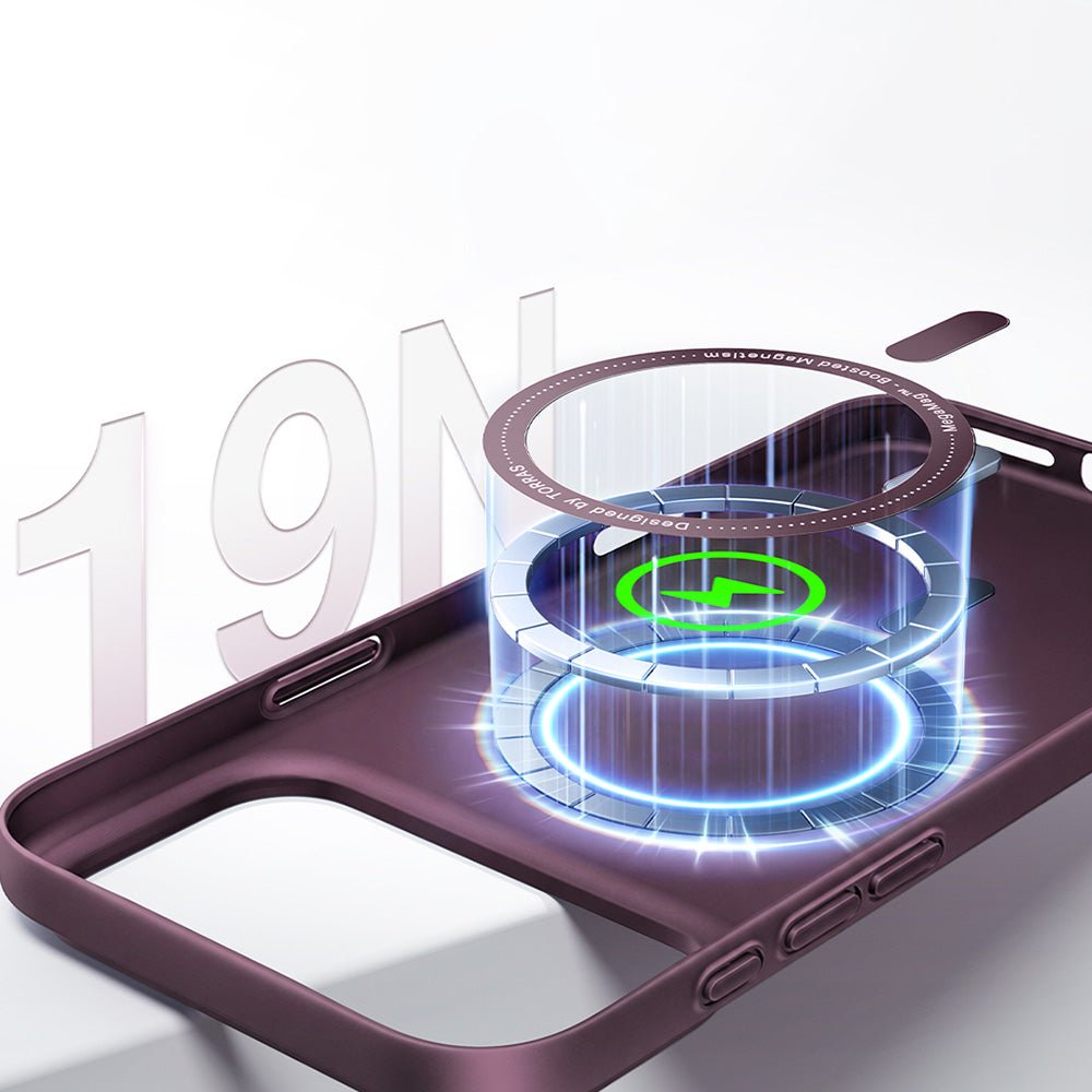 Torras iPhone 18 Pro / iPhone 17 Pro - Σκληρή Θήκη με Πλαίσιο Σιλικόνης και MagSafe - OriginFit-Mag Series - Purple