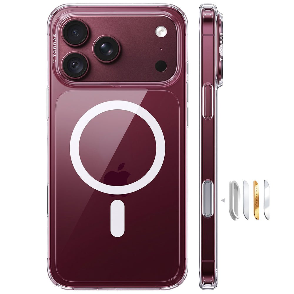 Torras iPhone 18 Pro Max / iPhone 17 Pro Max - Σκληρή Θήκη με Πλαίσιο Σιλικόνης και MagSafe - Guardian Magnetic Series - Clear