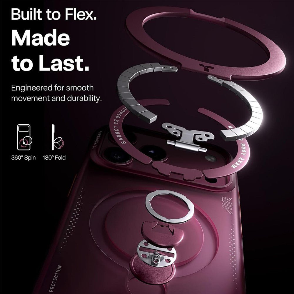 Torras iPhone 18 Pro Max / iPhone 17 Pro Max - Σκληρή θήκη με Πλαίσιο Σιλικόνης και MagSafe / Stand - Ostand Q3 Air Series - Cosmic Purple