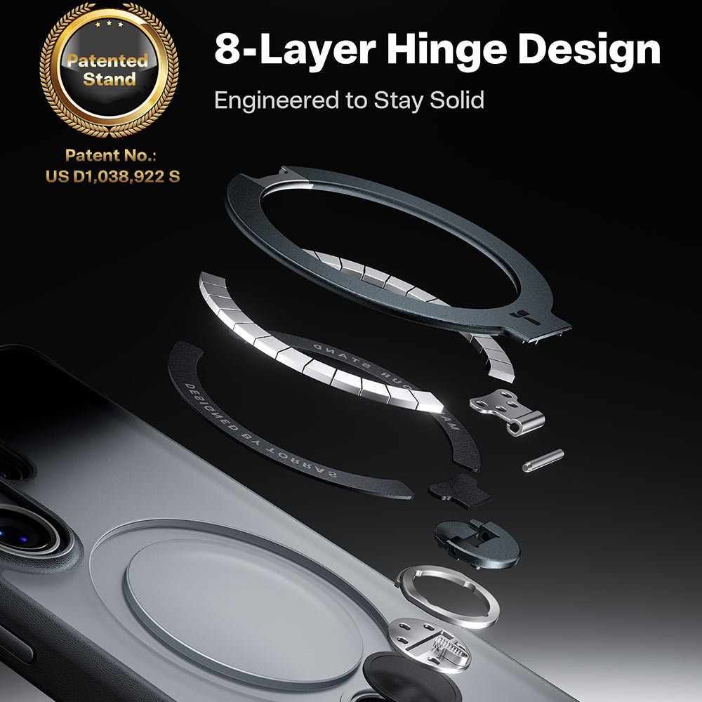 Torras Samsung Galaxy S26 Ultra - Σκληρή θήκη με Περιστρεφόμενο Stand / MagSafe - Ostand Spin Series - Black