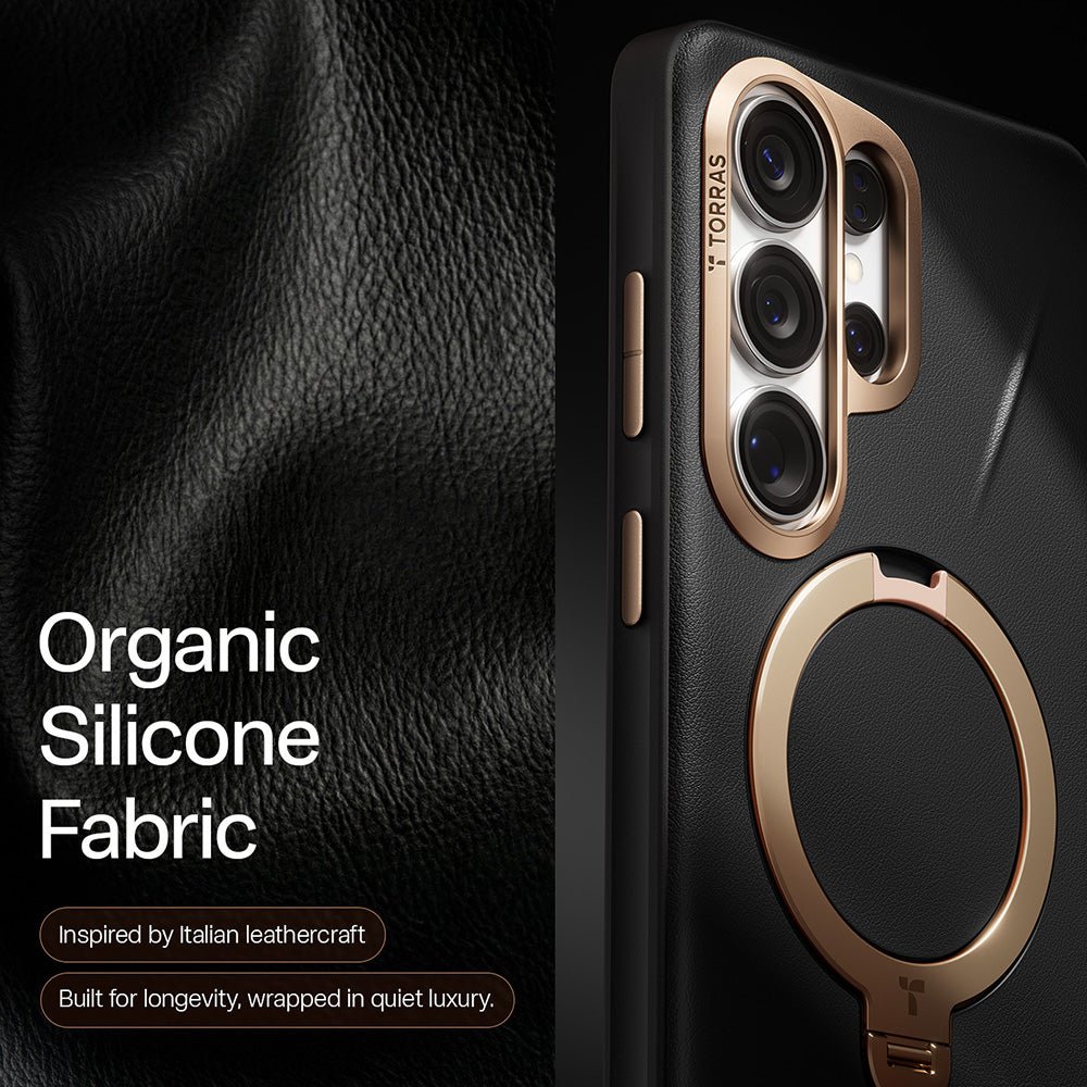 Torras Samsung Galaxy S26 Ultra - Σκληρή θήκη με Περιστρεφόμενο Stand / MagSafe - QPRO Leather Series - Black
