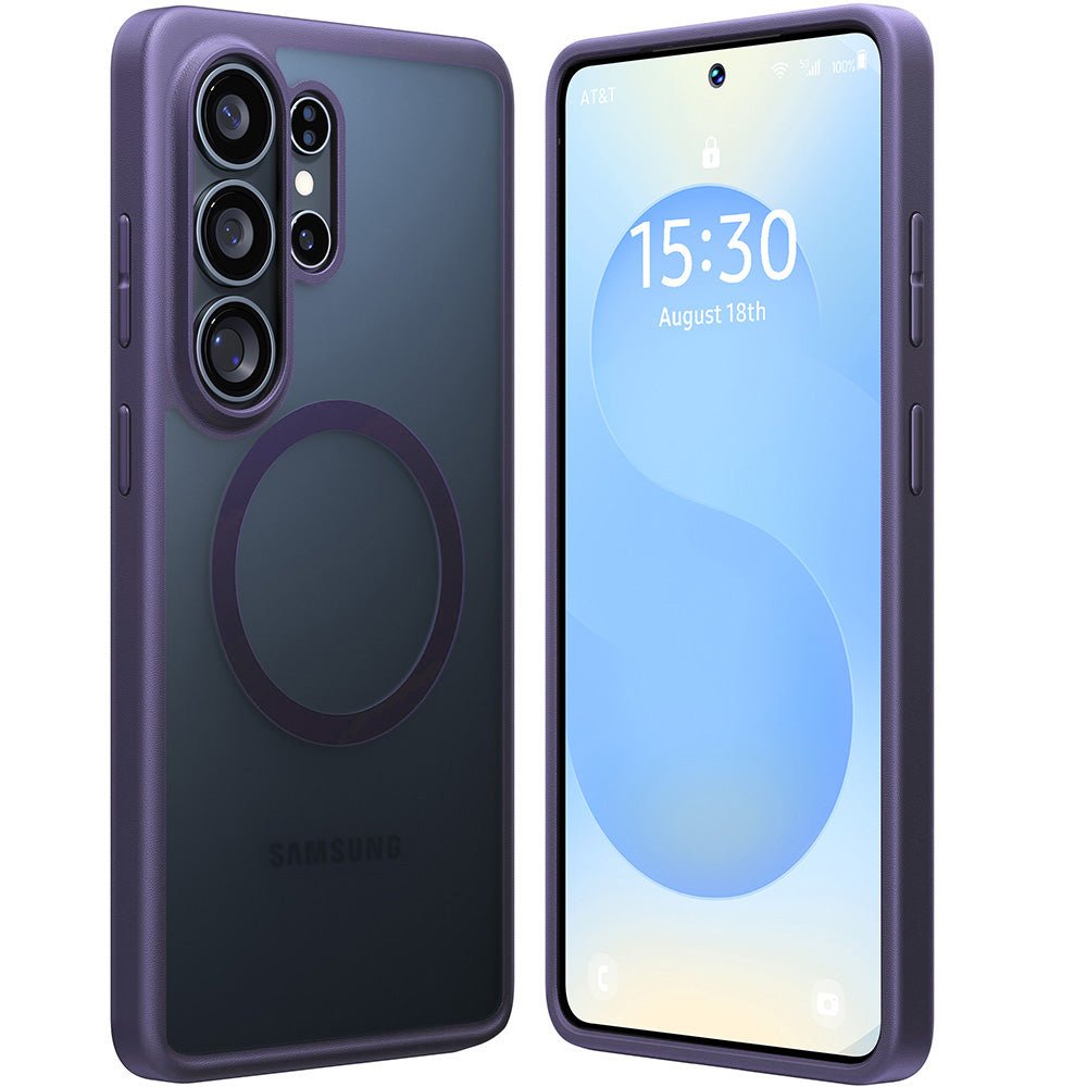 Torras Samsung Galaxy S26 Ultra - Σκληρή Θήκη με Πλαίσιο Σιλικόνης και MagSafe - Guardian Magnetic Series - Dark Purple