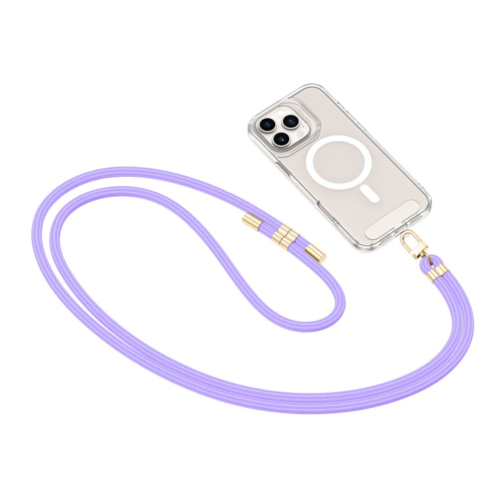 Tech-Protect C7S Rope CrossBody Strap - Universal Λουράκι για Θήκη Κινητού - Lavender / Gold