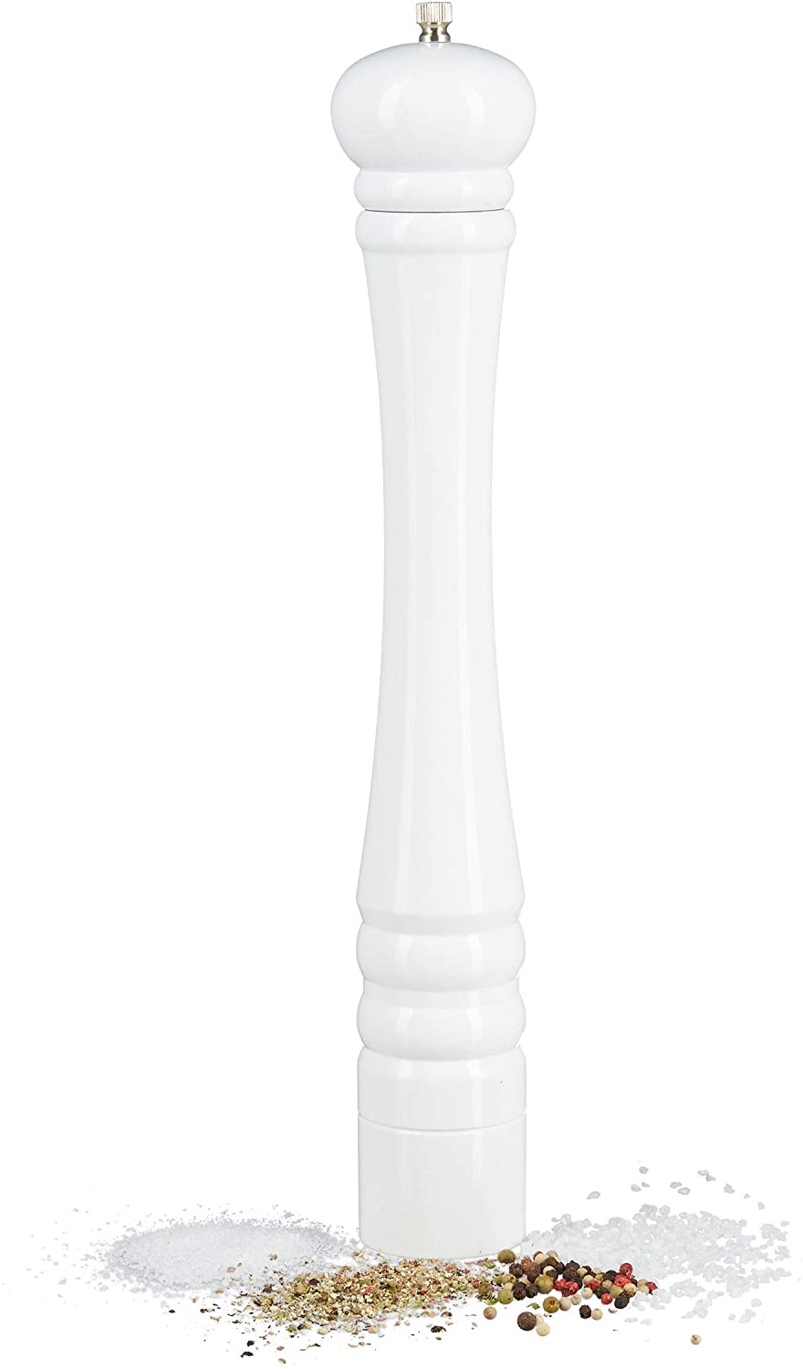 Relaxdays Ξύλινος Μύλος Πιπεριού - White - 4052025972257