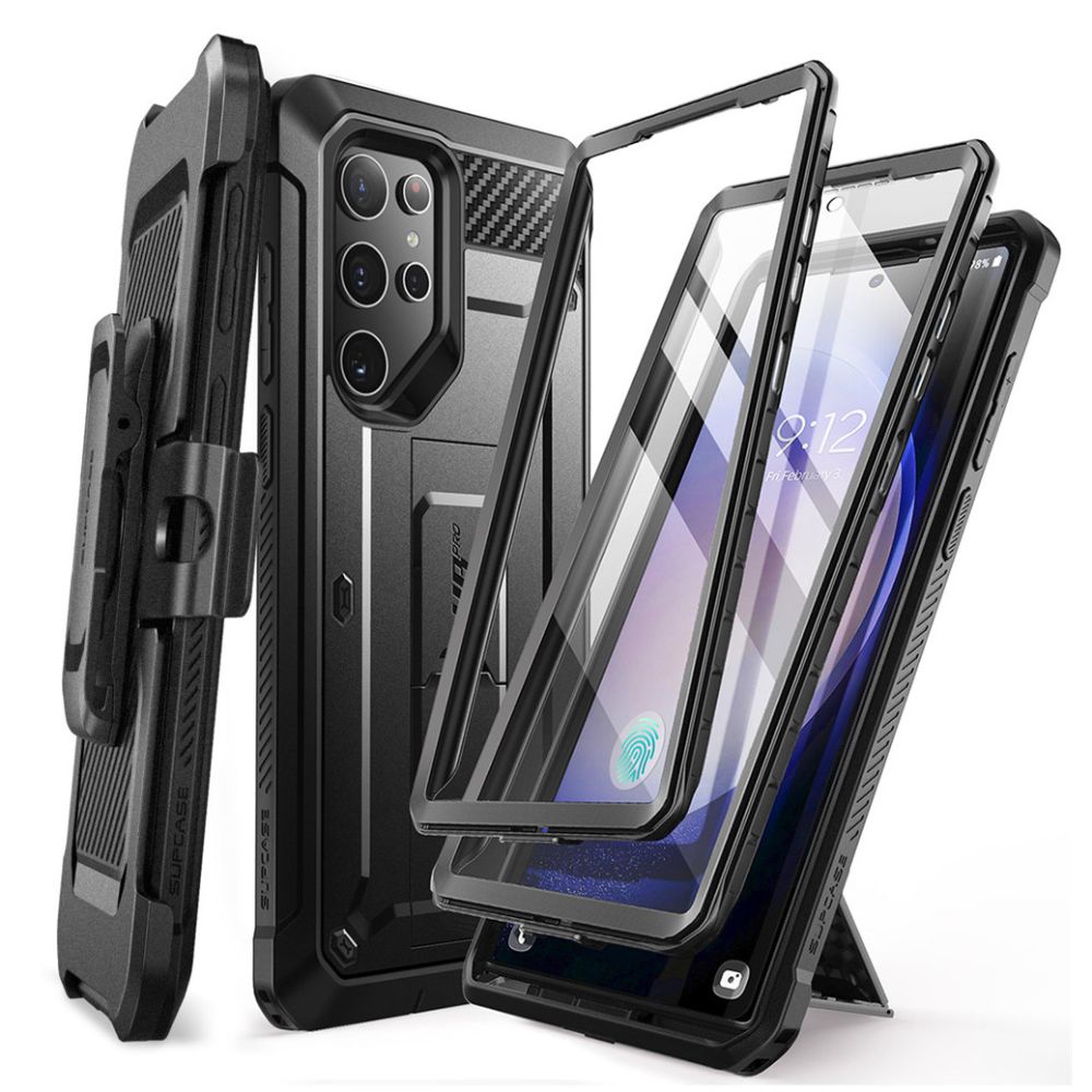 Supcase Samsung Galaxy S24 Ultra Unicorn Beetle Pro 2 Σκληρή Θήκη με Προστασία Οθόνης και Stand - Black