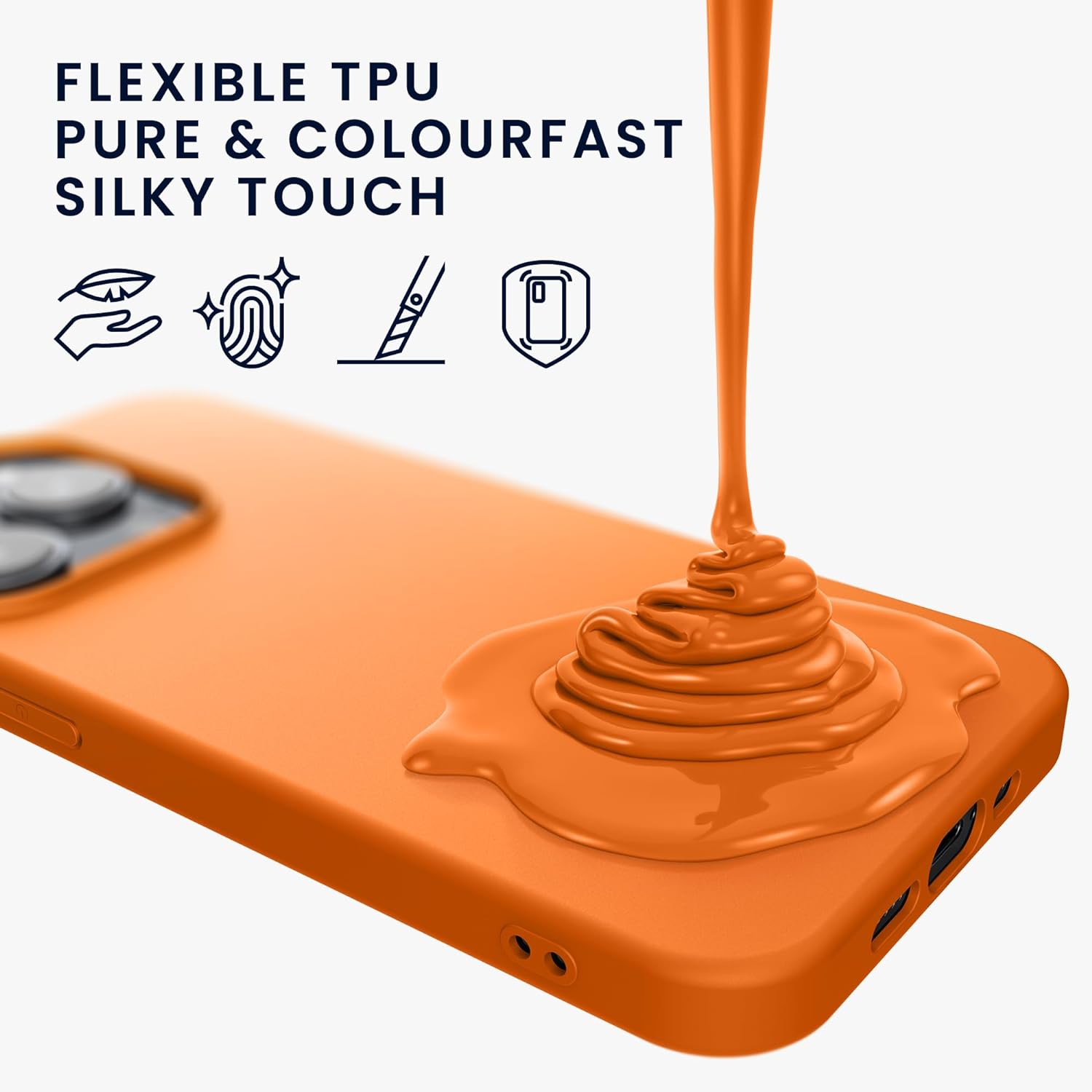 KW iPhone 15 Plus Λεπτή Θήκη Σιλικόνης TPU - Fruity Orange - 61958.150
