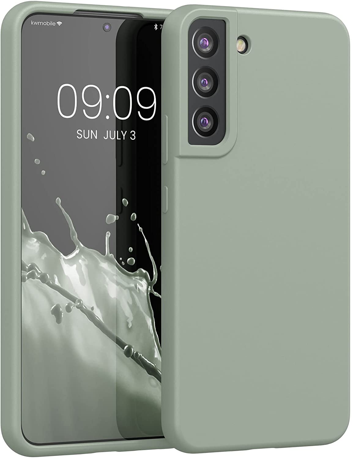 KW Samsung Galaxy S22 Plus Θήκη Σιλικόνης Rubberized TPU - Grey Green - 56761.172
