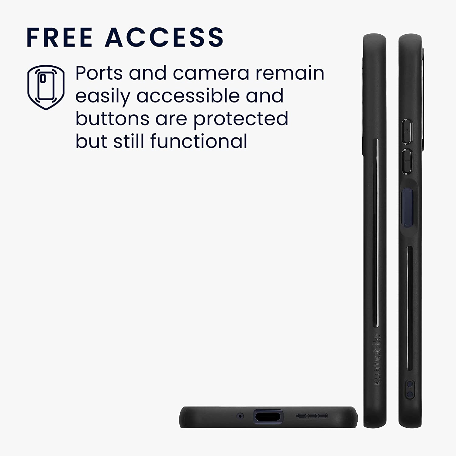 KW Xiaomi Redmi Note 12 5G / Xiaomi Poco X5 5G Θήκη από Φυσικό Ξύλο και Carbon - Black / Dark Brown - 61168.01