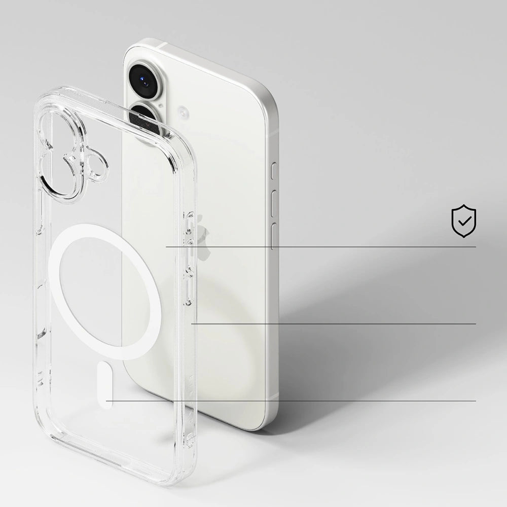 Ringke iPhone 17 - Fusion Magnetic - Σκληρή Θήκη με Πλαίσιο Σιλικόνης και MagSafe - Διάφανη