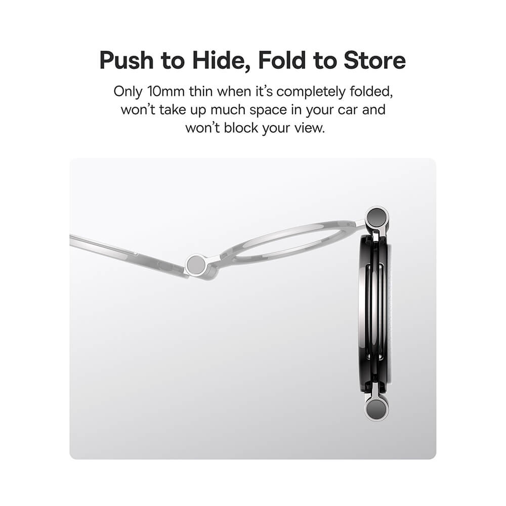 Baseus MagPro Series II Μαγνητική Βάση για το Ταμπλό του Αυτοκινήτου με Ασύρματη Φόρτιση - Cosmic Black