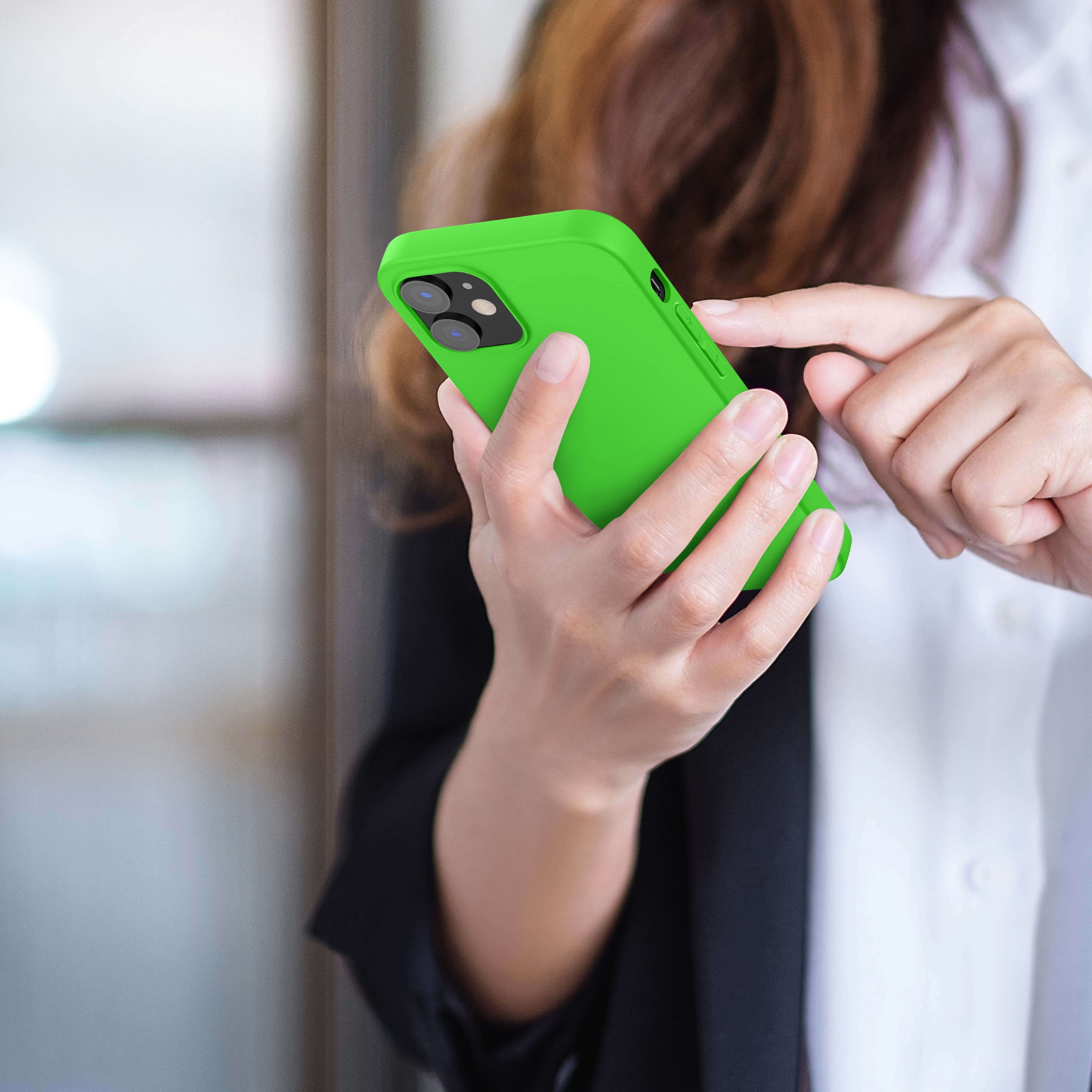 KW iPhone 12 / iPhone 12 Pro Θήκη Σιλικόνης TPU - Lime Green - 53938.159