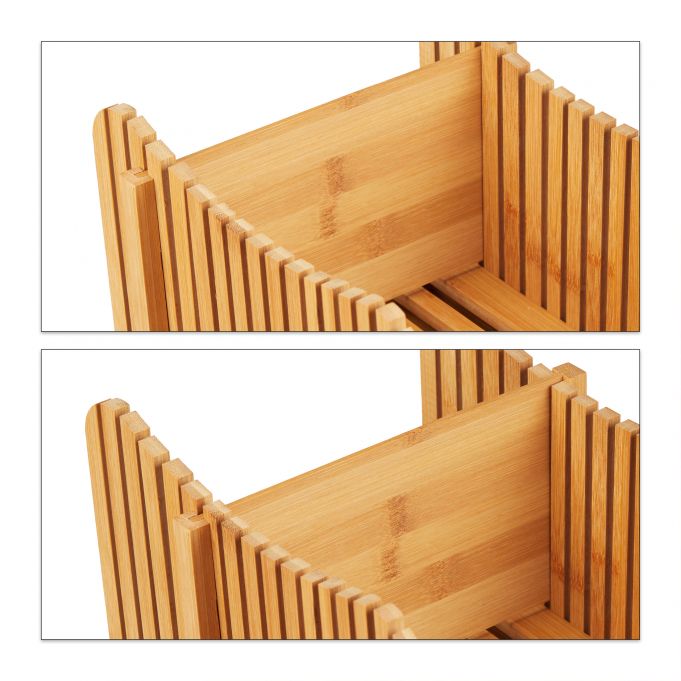 Relaxdays Ξύλο Κοπής Ψωμιού με Συλλέκτη για τα Ψίχουλα - Natural - 4052025274863