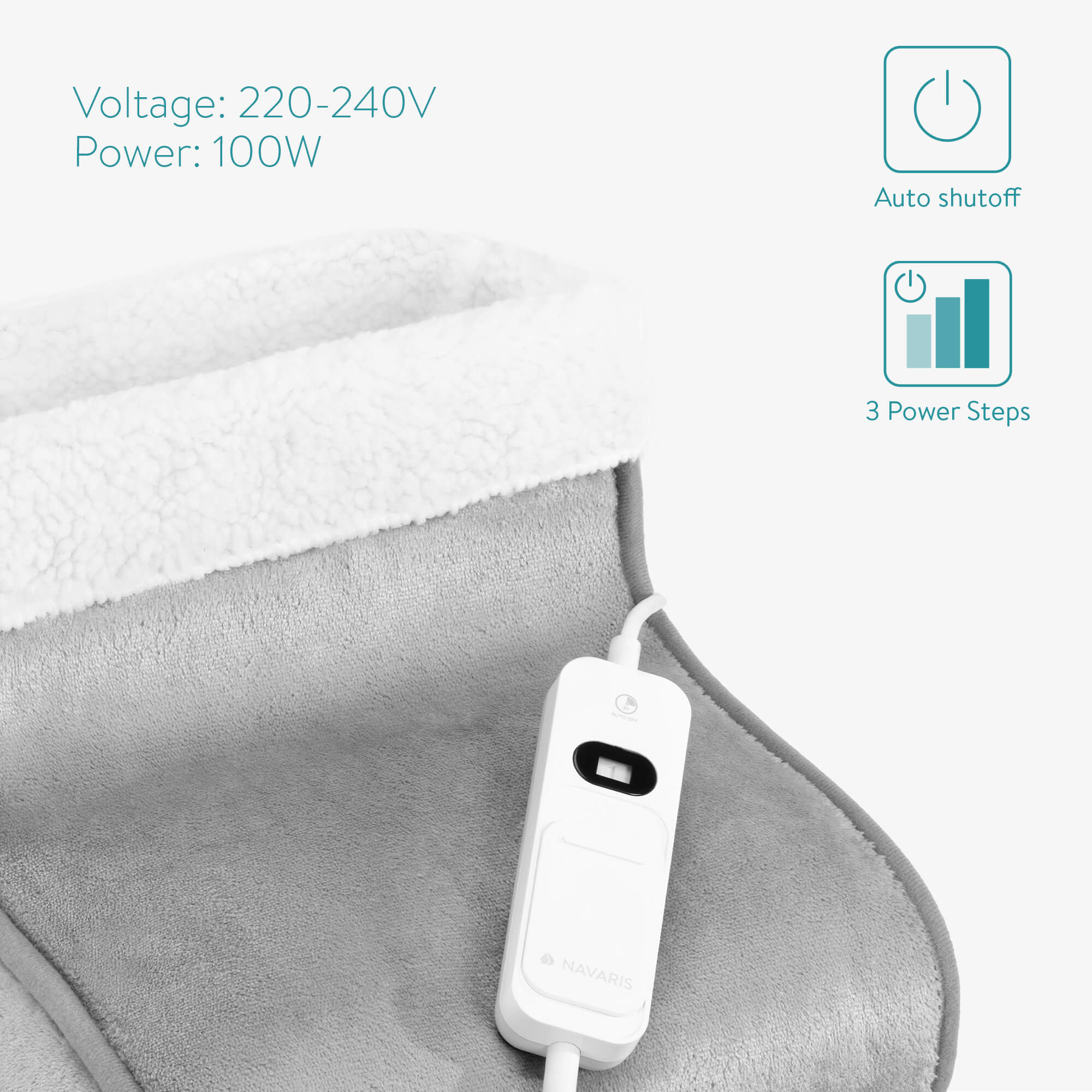 Navaris Ηλεκτρική Θερμοφόρα Ποδιών - Grey - 54706.01.22