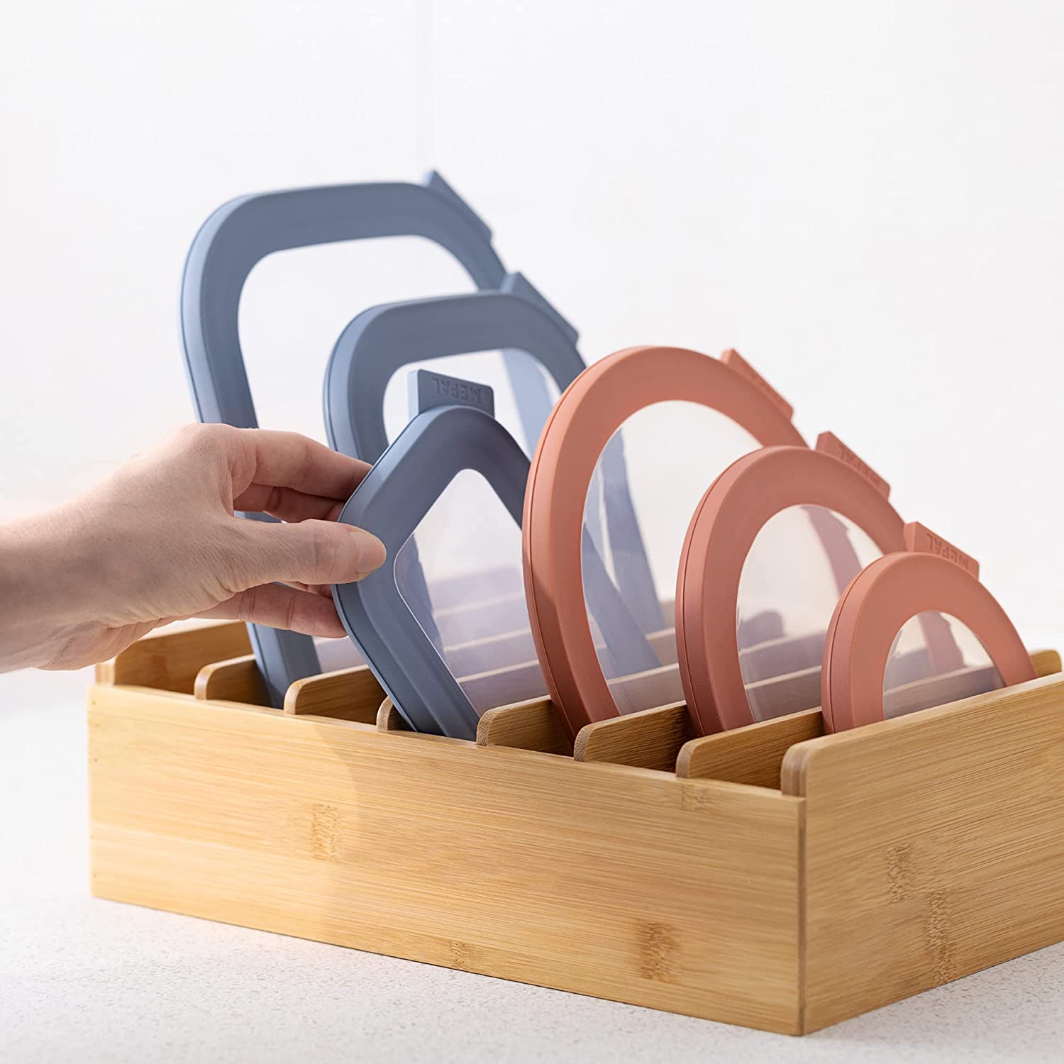 Navaris Ξύλινη Βάση Οργάνωσης από Bamboo για την Κουζίνα - Light Brown - 55220.01