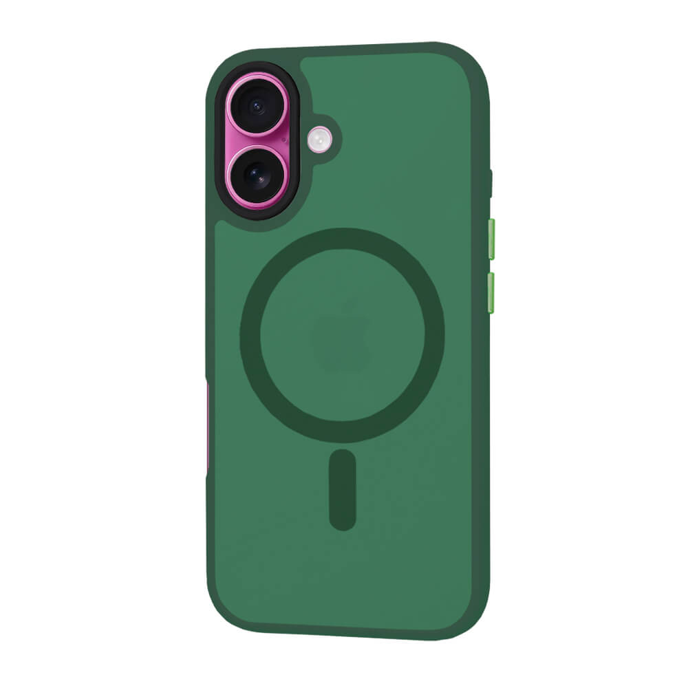 Techsuit iPhone 16 Plus - HaloFrost Series MagSafe - Σκληρή Θήκη με Πλαίσιο Σιλικόνης - Midnight Green