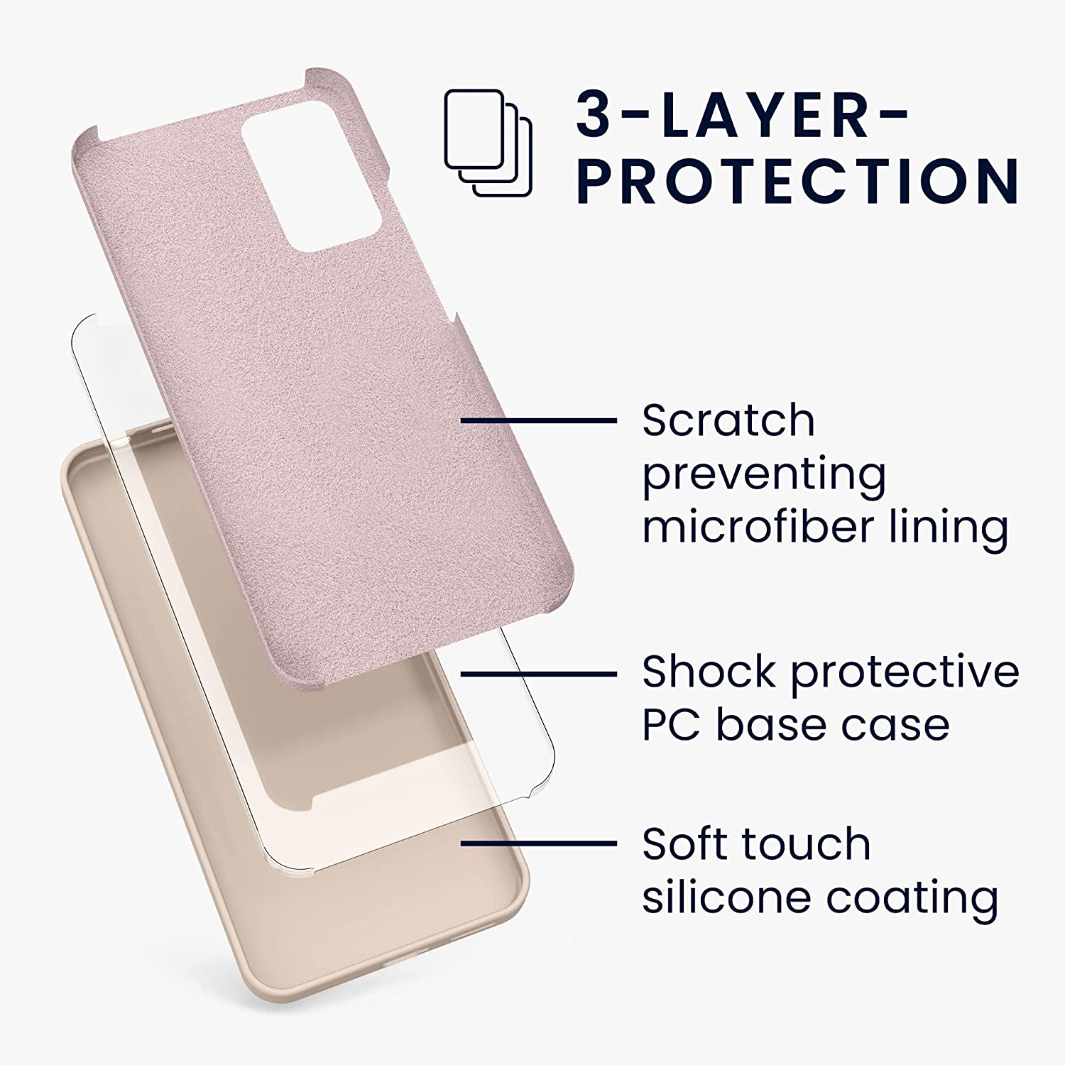 KW Xiaomi Redmi Note 11 Pro / Note 11 Pro 5G Θήκη Σιλικόνης Rubberized TPU - Mother of Pearl - 57373.154