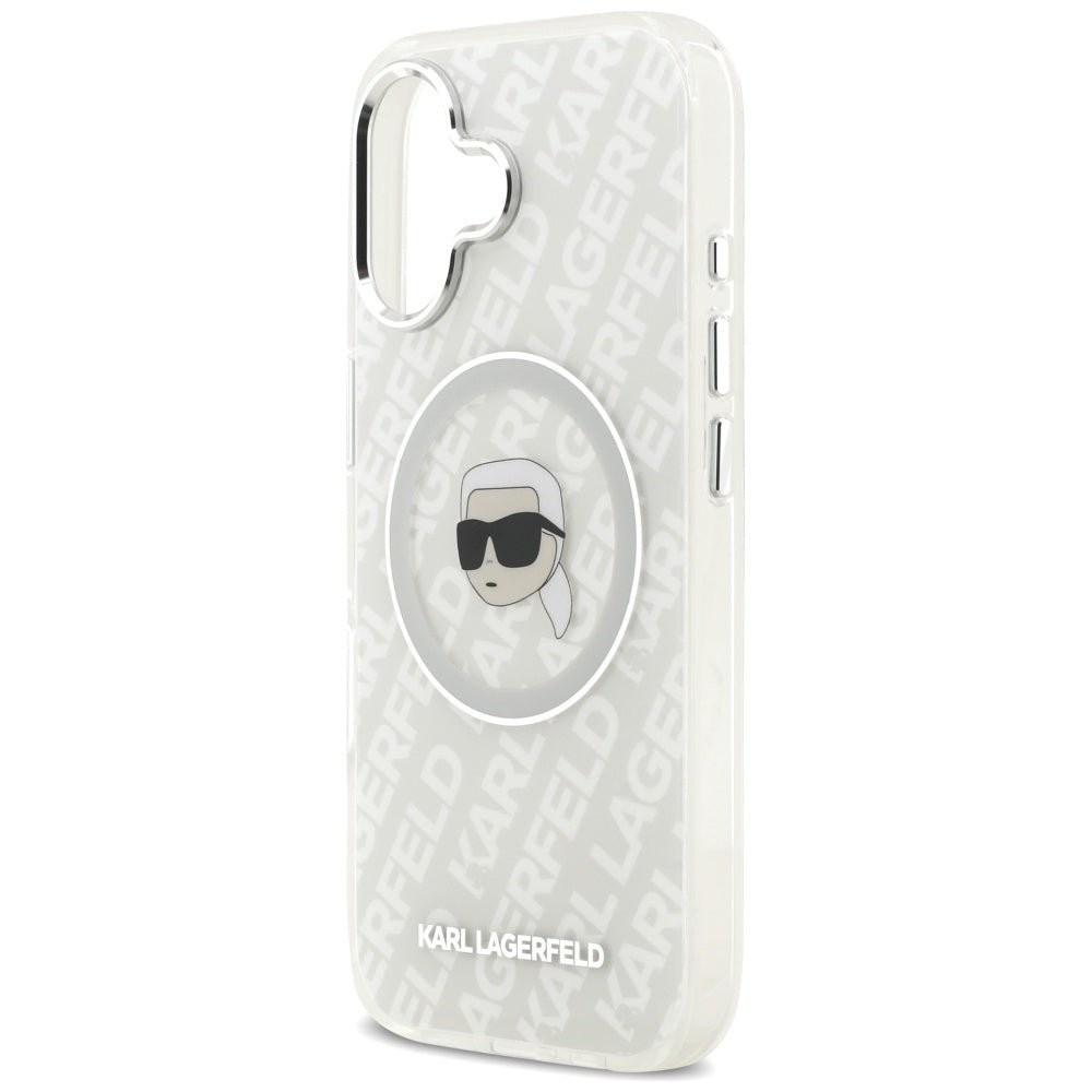 Karl Lagerfeld iPhone 17 - IML Karl Head Logo MagSafe - Σκληρή Θήκη με Πλαίσιο Σιλικόνης - Grey - KLHMP17SHMKBKHOG