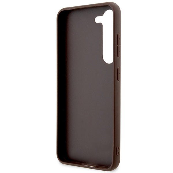 Guess Samsung Galaxy S24+ - 4G Big Metal Logo Θήκη με Επένδυση Συνθετικού Δέρματος - Brown - GUHCS24M4GMGBR