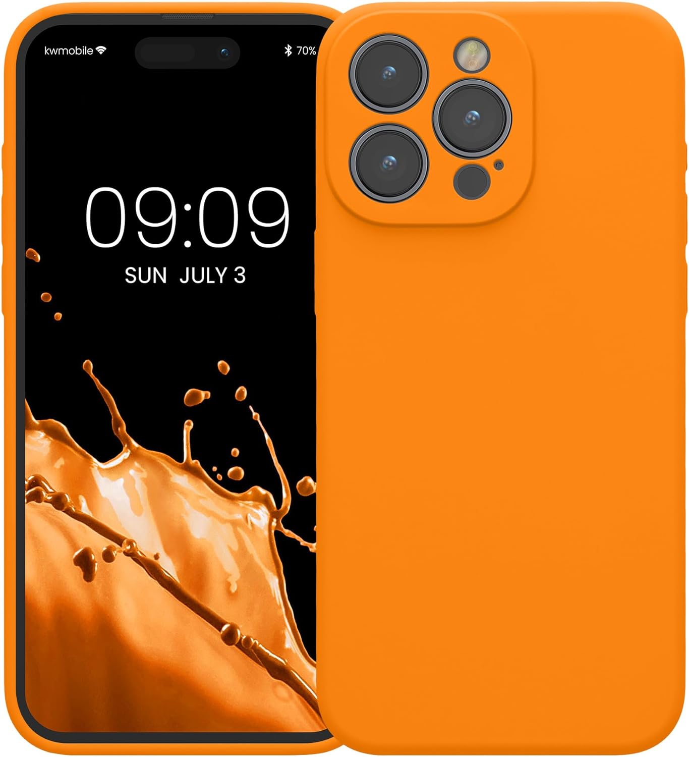 KW iPhone 15 Pro Max Θήκη Σιλικόνης Rubberized TPU - Fruity Orange