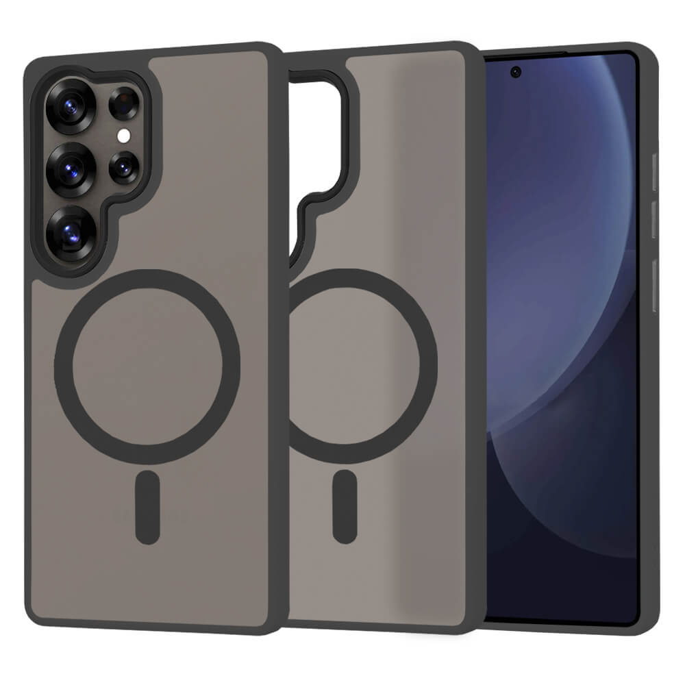 Techsuit Samsung Galaxy S25 Ultra - HaloFrost MagSafe Series - Σκληρή Θήκη με Πλαίσιο Σιλικόνης - Black