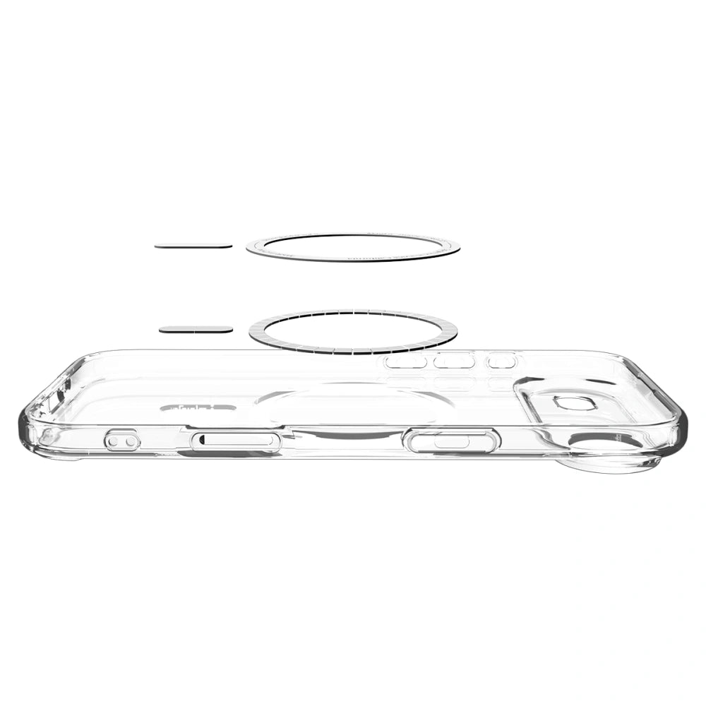 Spigen iPhone Air - Ultra Hybrid Mag - Σκληρή Θήκη με Πλαίσιο Σιλικόνης Και MagSafe - Clear / White
