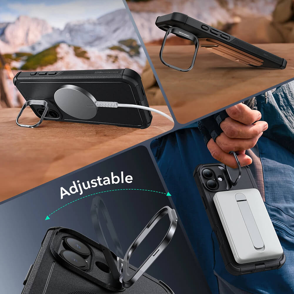 ESR iPhone 16 Cyber Armor Kickstand Σκληρή Θήκη με Stand και MagSafe - Blue