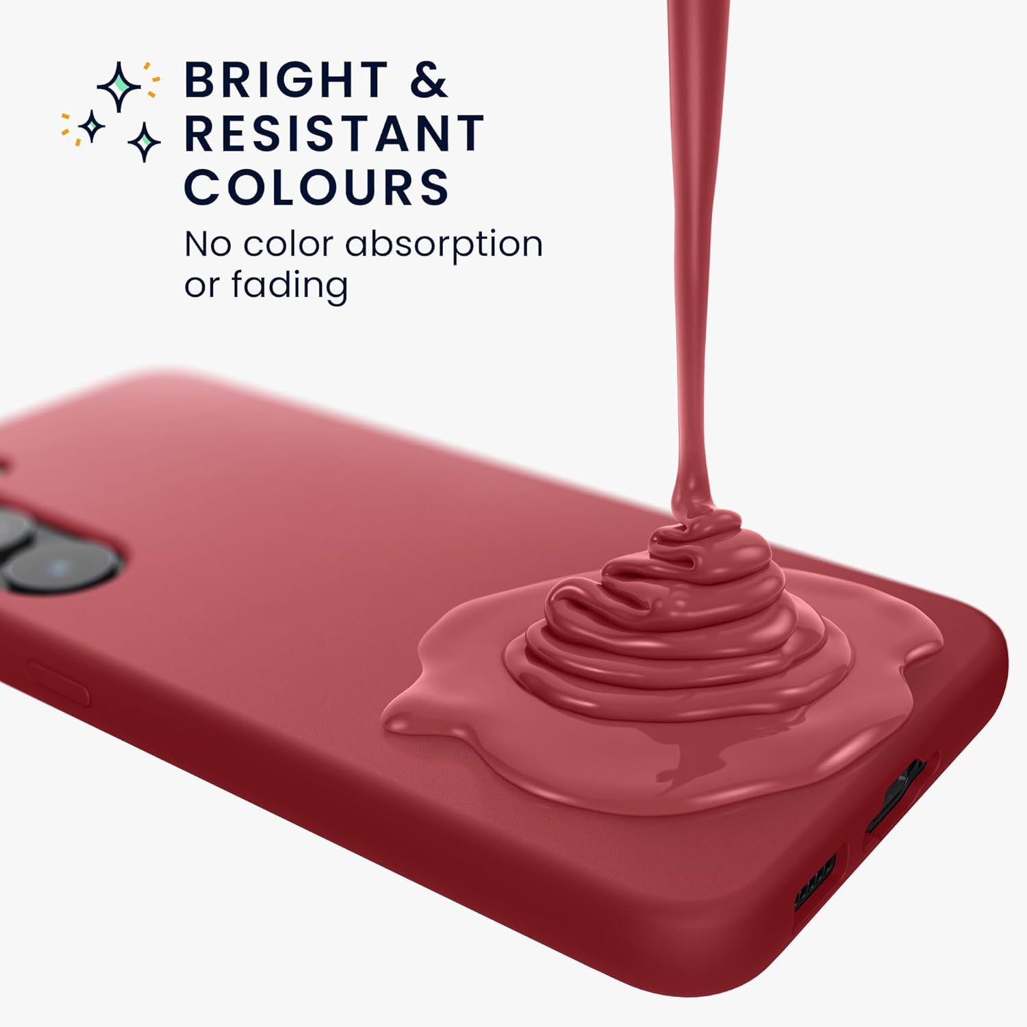 KW Samsung Galaxy S24 Θήκη Σιλικόνης Rubberized TPU - Dark Rose