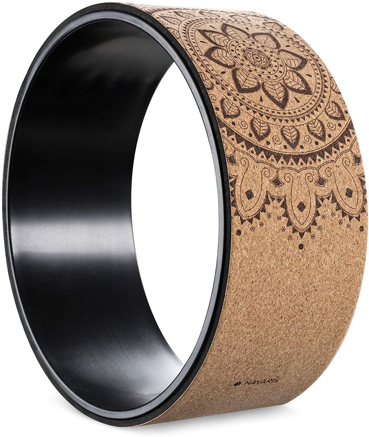 Navaris Cork Yoga Wheel - Τροχός Yoga Από Φελλό - 33cm - Brown - 53124.01