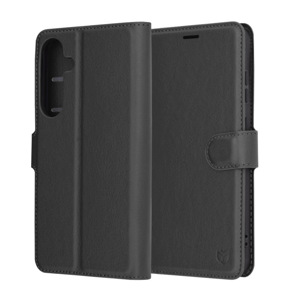 Techsuit Samsung Galaxy S25 Plus - Leather Folio - Θήκη Πορτοφόλι από Δερματίνη με Stand - Black