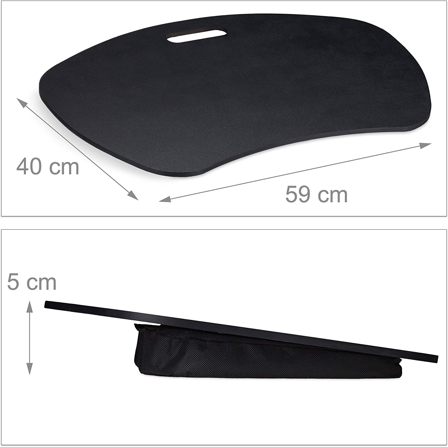 Relaxdays Φορητό Γραφείο για Laptop με Mαξιλάρι - Black - 4052025146603