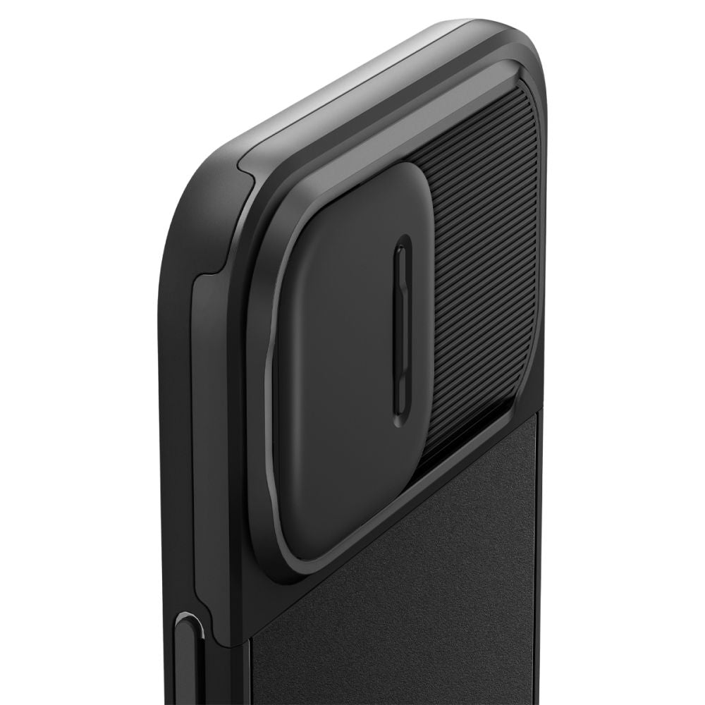 Spigen iPhone 14 Pro Optik Armor Mag Θήκη Σιλικόνης με Κάλυμμα για την Κάμερα και MagSafe - Black