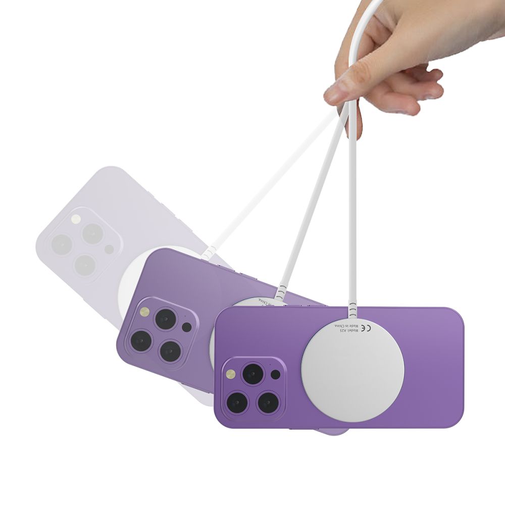 Tech-Protect QI15W-A25 Ασύρματος Φορτιστής MagSafe με Καλώδιο με Υποδοχές USB και Type-C - White