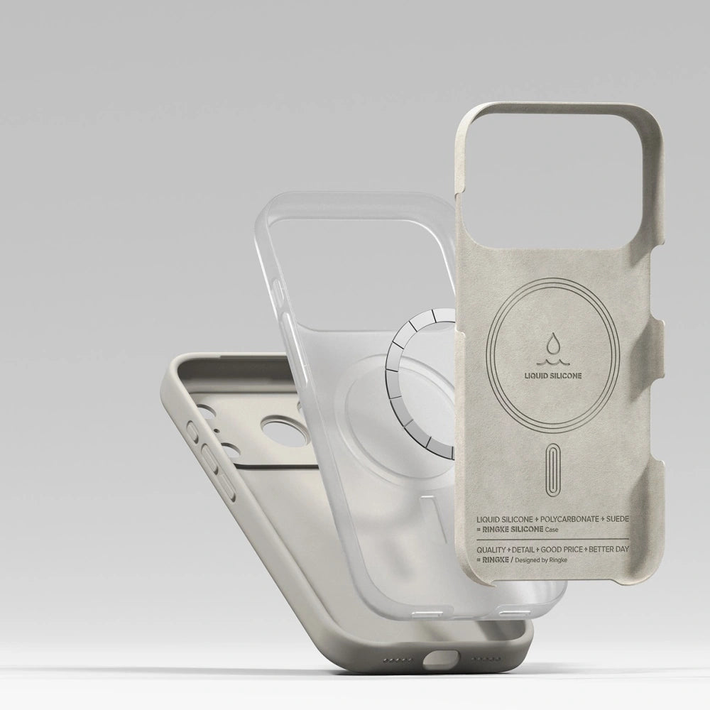 Ringke iPhone 17 Pro - Silicone Magnetic MagSafe - Θήκη Σιλικόνης με MagSafe - Stone