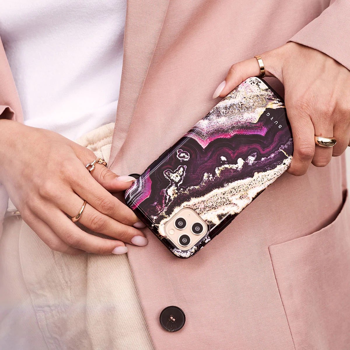 Burga iPhone 14 Plus Fashion Tough Σκληρή Θήκη - Purple Skies