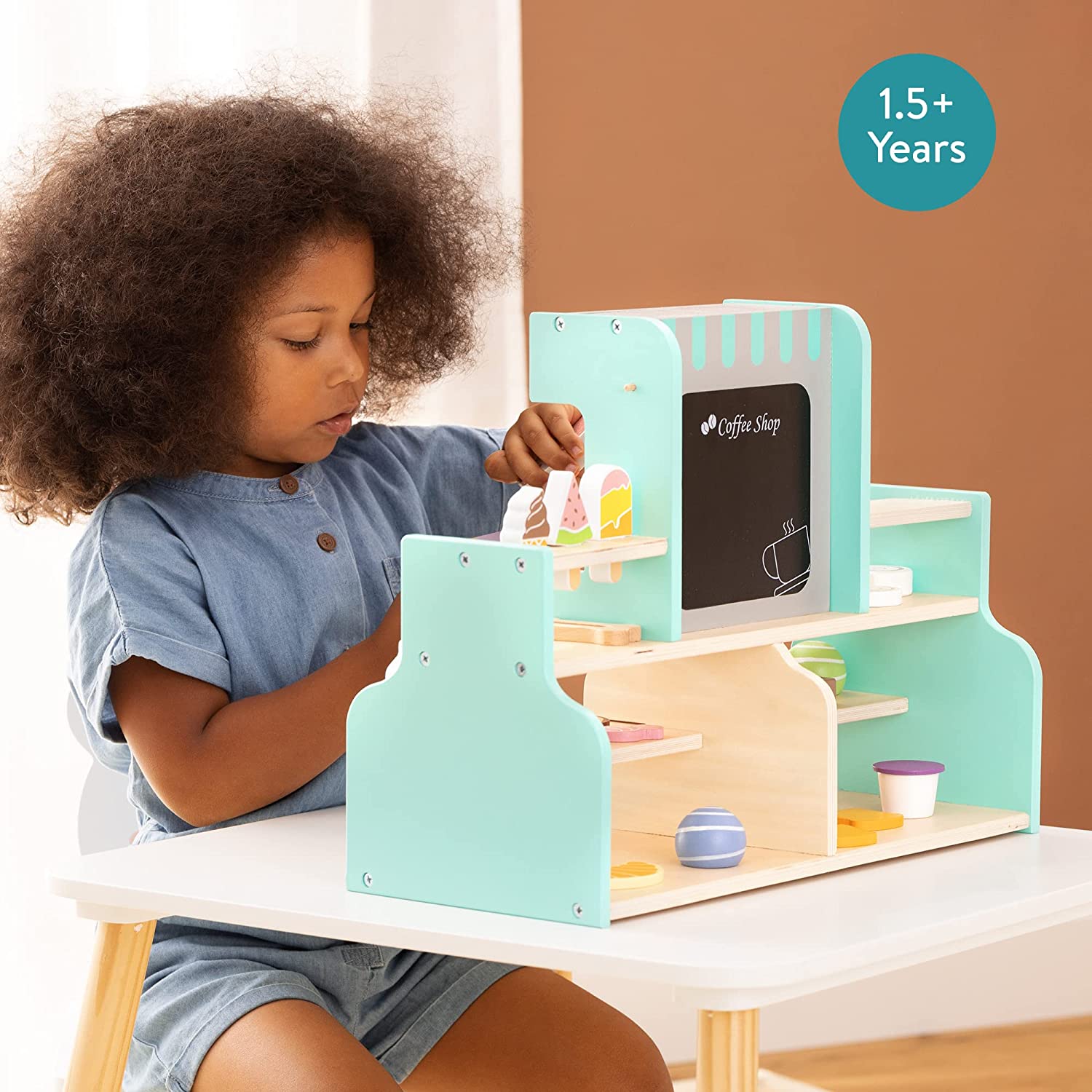 Navaris Ξύλινο Παιχνίδι Kαφετιέρα για Παιδιά - Green / Multicolor - 56389.01