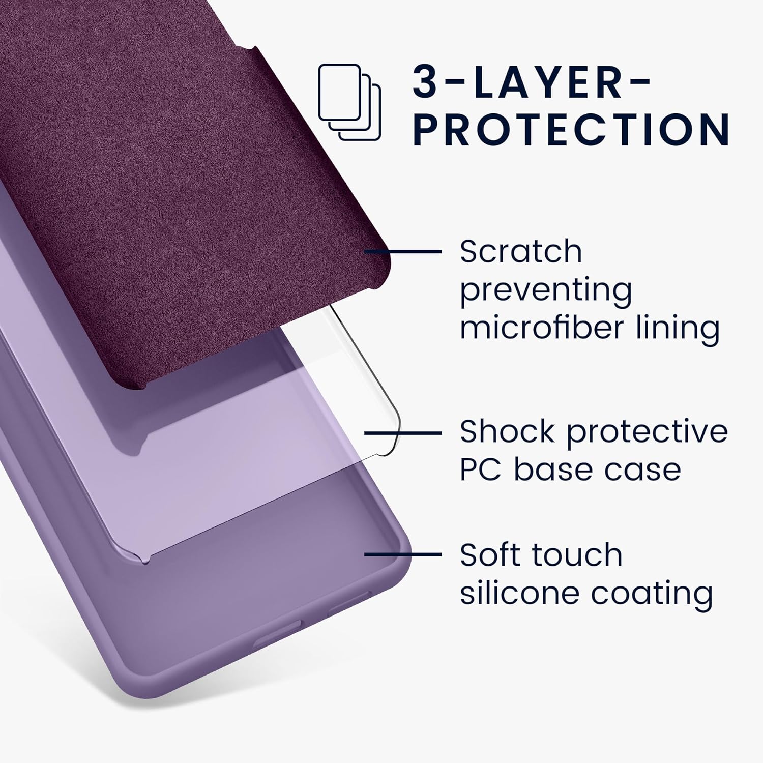 KW iPhone 15 Pro Θήκη Σιλικόνης Rubberized TPU - Violet Purple