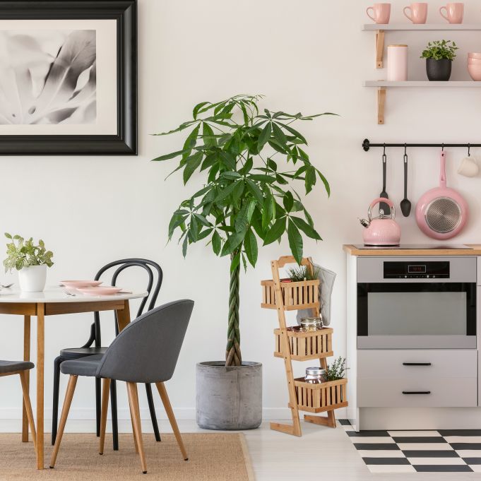 Relaxdays Ξύλινο Ράφι Μπάνιου με 3 Καλάθια - Natural - 4052025215569