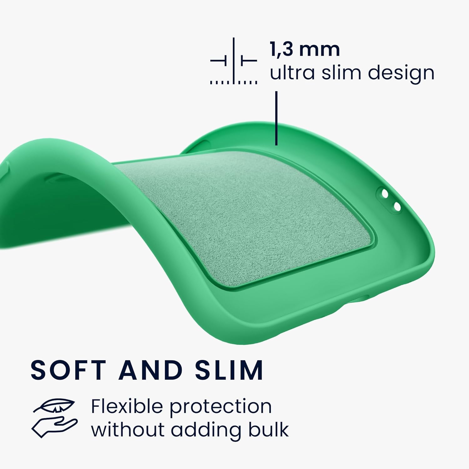 KW iPhone 15 Pro Max Θήκη Σιλικόνης TPU με Υποδοχή για Κάρτα - Lime Green