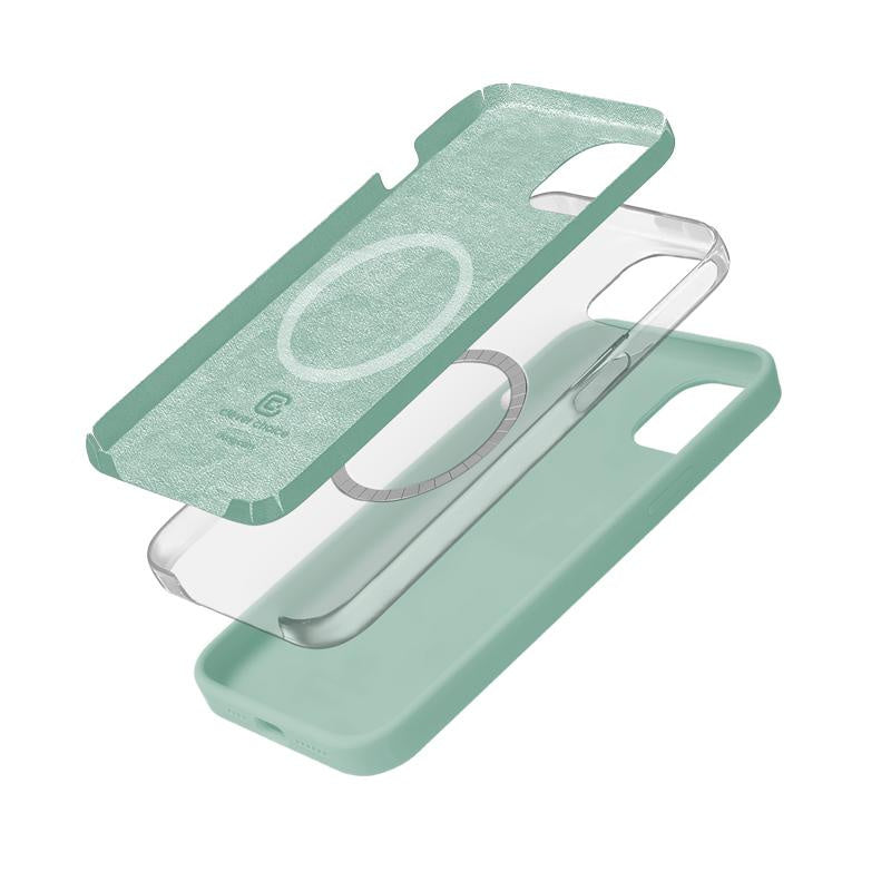 Crong iPhone 15 Color Cover Magnetic - Θήκη Σιλικόνης με MagSafe - Mint