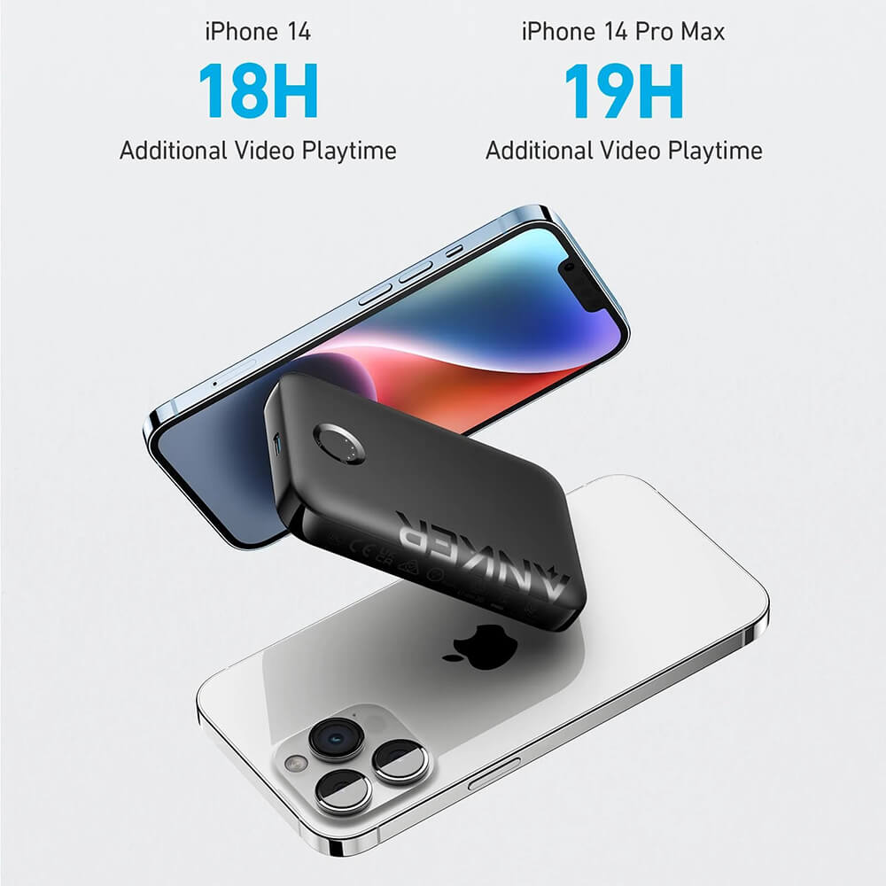 Anker Ασύρματο MagSafe Power Bank 321 - 5000mAh με 1 Θύρα Type-C - Black