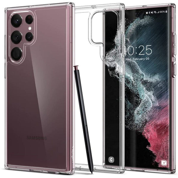 Spigen Samsung Galaxy S22 Ultra - Ultra Hybrid Σκληρή Θήκη με Πλαίσιο Σιλικόνης - Crystal Clear